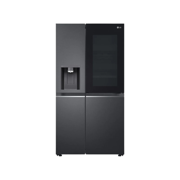 LG Fridge, 635L, 2 Door Side By Side No Frost (Frost Free), Matte Black