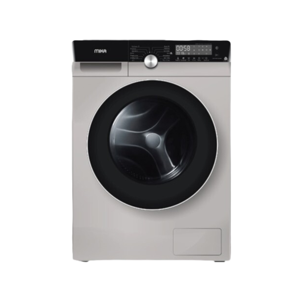 MIKA Washing Machine, 8Kg, Fully Automatic, Front Load, Dark Silver