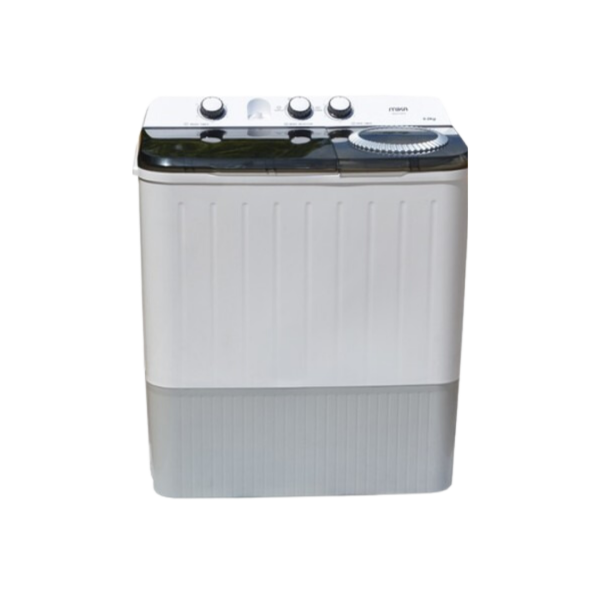 MIKA Washing Machine, 9kg, Semi Automatic, Twin Tub, White & Grey