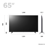 LG 65" LED TV, Smart Digital