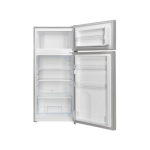 MIKA Fridge, 112L, 2 Door Top Mount Freezer Defrost (Direct Cool), Line Silver Dark