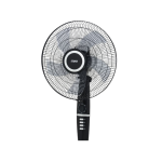 MIKA Stand Fan, 16", Black & Silver