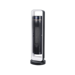 MIKA Tower Ceramic Heater, 1500W-2200W, With Remote, Black & White