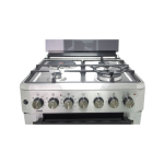 MIKA Standing Cooker,60cm x 60cm,3 Gas Pool Jet Burners(1 Wok)+ 1 RAPID Hot Plate,FLAME FAILURE SAFETY,Auto Ignition,10 Function Electric Oven(Air Fry+Convection Fan),Rotisserie,Half Inox