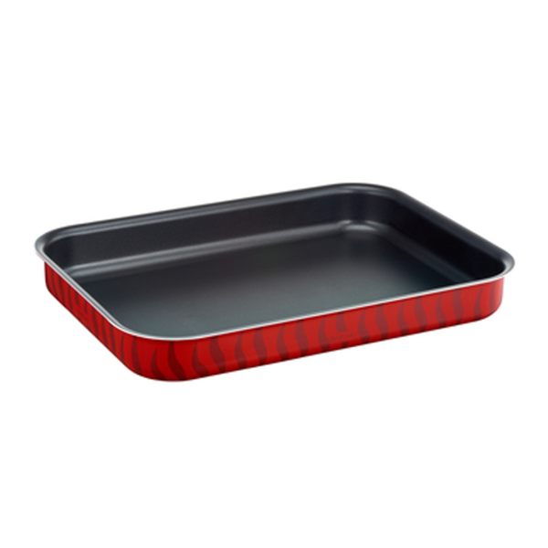 TEFAL Tempo Flame Rectangular Aluminium Non Stick Oven Dish, 31X24Cm