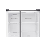 SAMSUNG Fridge, 647L, 2 Door Side By Side No Frost (Frost Free), Silver