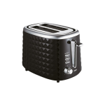 MIKA Toaster, 2 Slice, Black With Chrome Décor