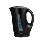 MIKA Kettle, 1.7L, Plastic, Cordless, Open Element, Black