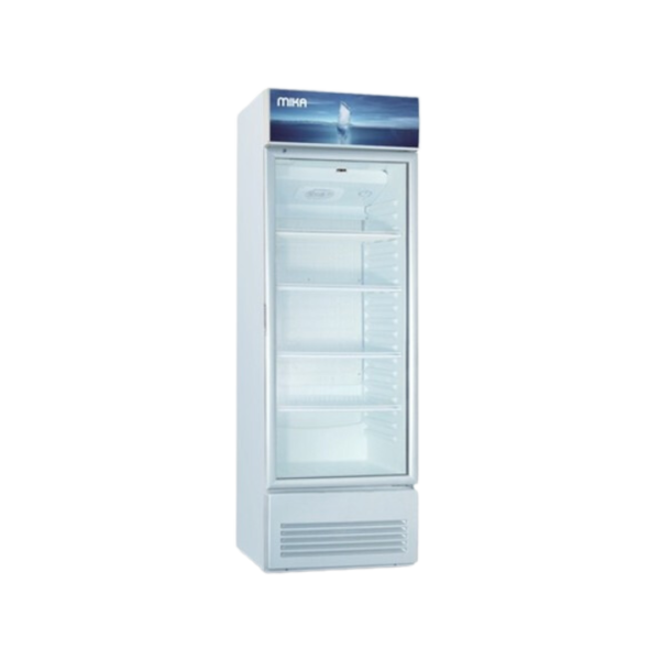 MIKA Showcase Chiller, 220L, Single Door, White & Grey