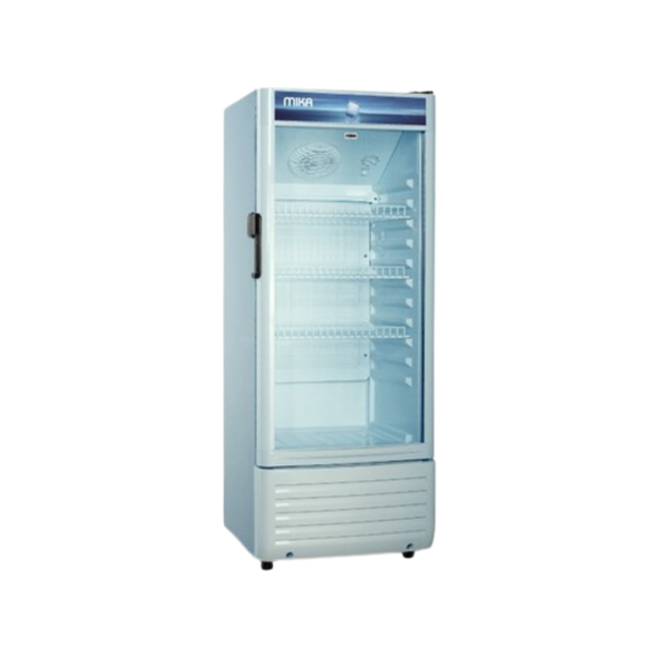 MIKA Showcase Chiller, 150L, Single Door, White & Grey