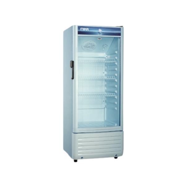 MIKA Showcase Chiller, 130L, Single Door, White & Grey