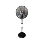 MIKA Stand Fan, 18", Black & Silver