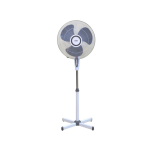 MIKA Stand Fan, 16", Grey & White