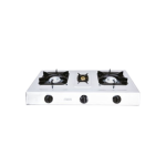 MIKA Gas Stove, Stainless Steel, Triple Burner, Inox