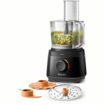 PHILIPS Food Processor, 2 in 1, Fast preparation with large feeding tube for minimal pre-cut powerful