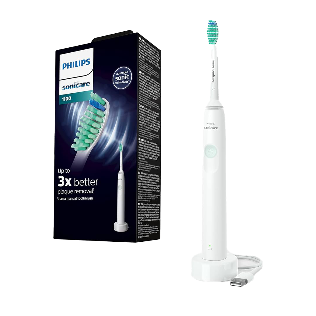 PHILIPS 1100 Series Sonic Electric Toothbrush, Quadpacer