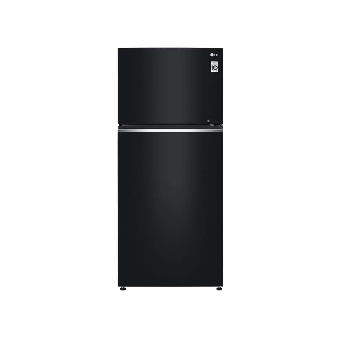 LG Fridge, 506L, 2 Door Top Mount Freezer No Frost (Frost Free), Black