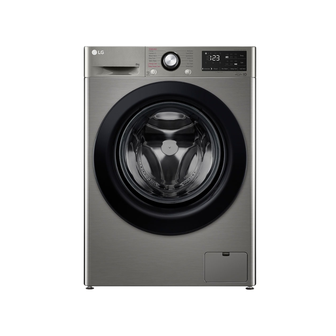 LG Washing Machine, 9kg, Full Auto Front Load Wash Only, VCM Grey