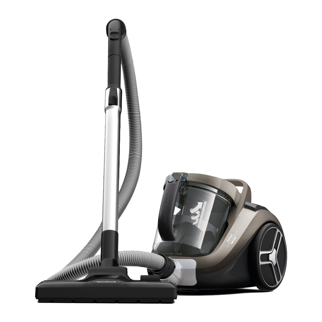 TEFAL Vacuum Cleaner, Cansiter, Bagless, 550W, Black & Gris Plume