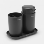 BRABANTIA Renew Bathroom Accessory Set Of 3 Dark Grey