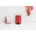 BRABANTIA Pedal Bin New Icon, 5L Passion Red