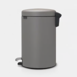 BRABANTIA Pedal Bin New Icon, 12L Mineral Concrete Grey