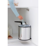 BRABANTIA Built In Bin 15L Brilliant Steel