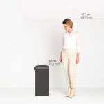 BRABANTIA Pedal Bin New Icon, 30L Mineral Concrete Grey