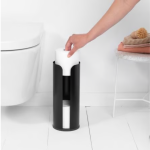 BRABANTIA Renew Toilet Accessory Set Of 3 Matte Black